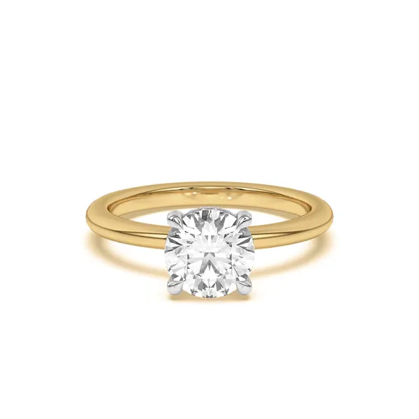 Joelle Hidden Halo Diamond Two-Tone Ring