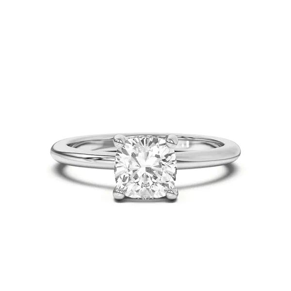 Beverly Timeless Hidden Halo Engagement Ring With 1.6 Carat Cushion Diamond