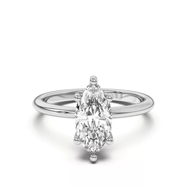 Beverly Timeless Hidden Halo Engagement Ring With 1.01 Carat Marquise Diamond