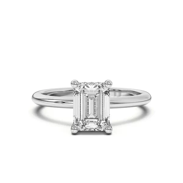 Beverly Timeless Hidden Halo Engagement Ring With 1.01 Carat Emerald Diamond