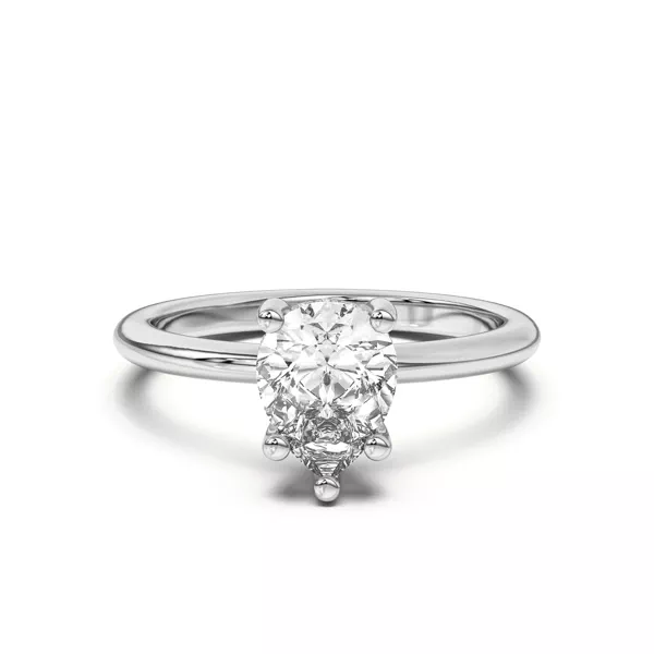 Beverly Timeless Hidden Halo Engagement Ring With 1.04 Carat Pear Diamond