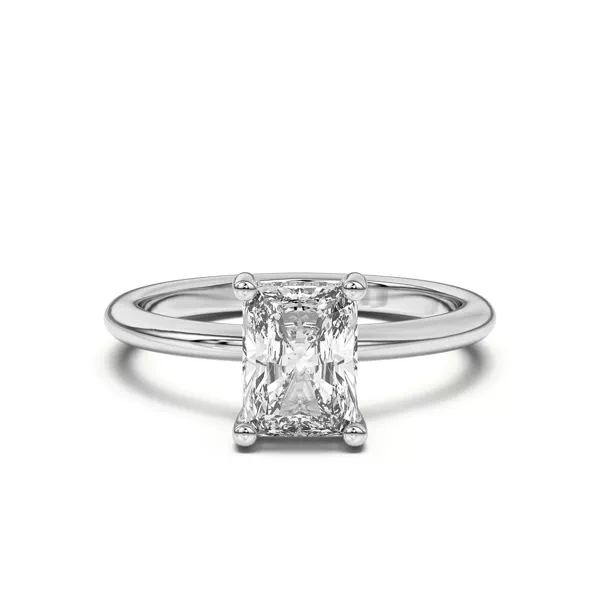Beverly Timeless Hidden Halo Engagement Ring With 1.19 Carat Radiant Diamond