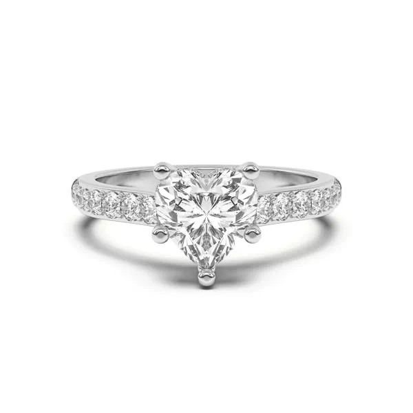 Rita Graduated Pavé Engagement Ring With Hidden Halo