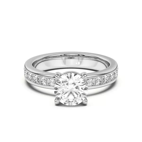 Sherry Princess Channel-Set Engagement Ring