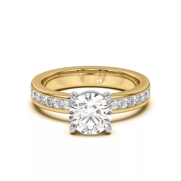 Sherry Princess Channel-Set Engagement Ring