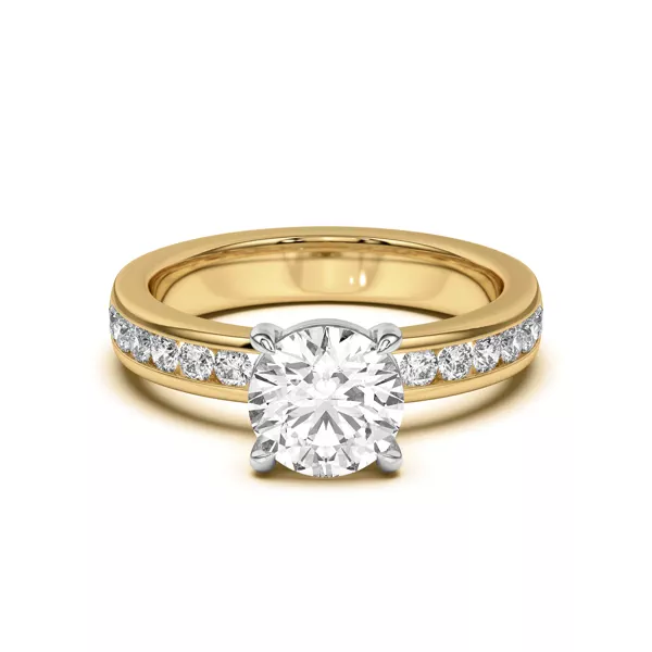 Eileen Round Channel-Set Engagement Ring