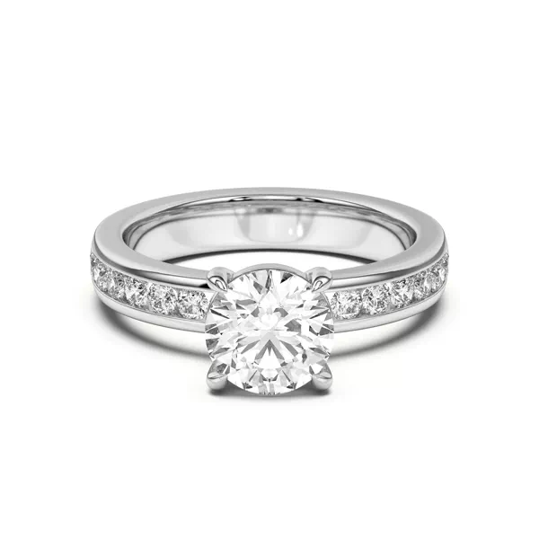 Eileen Round Channel-Set Engagement Ring