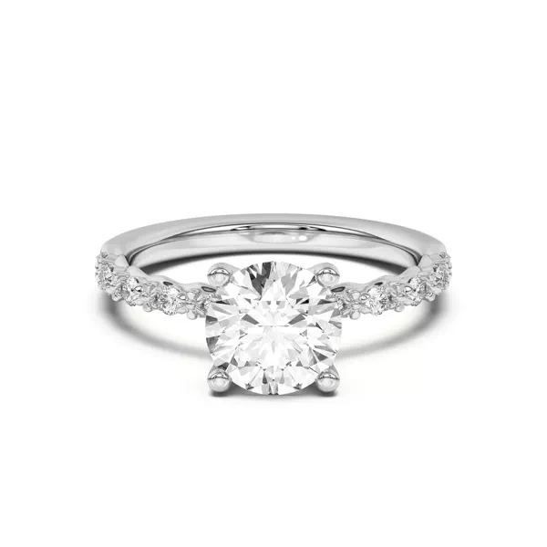 Blooming Petal Pavé Engagement Ring