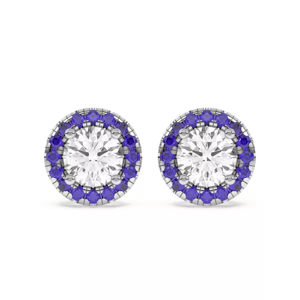 Setting Eva Classic Sapphire Halo earrings