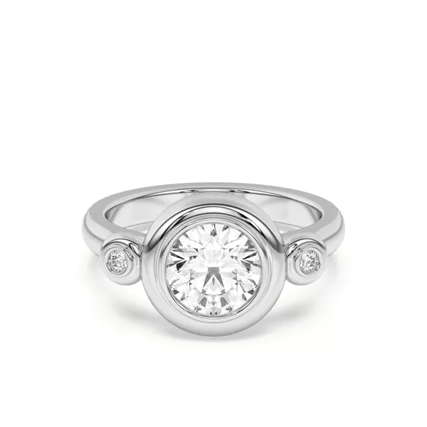 Nia Donut Bezel Engagement Ring