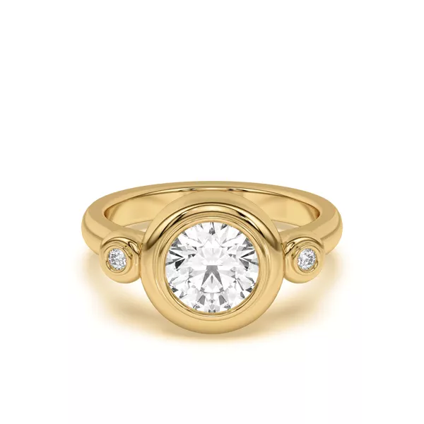 Nia Donut Bezel Engagement Ring