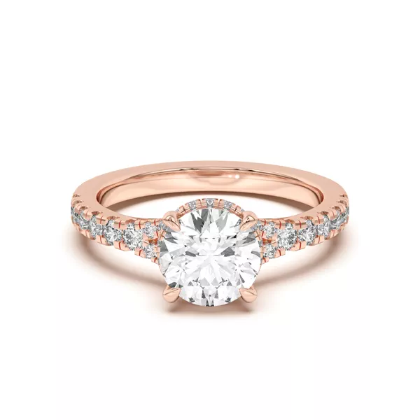 Orbit Halo Split Pavé Engagement Ring