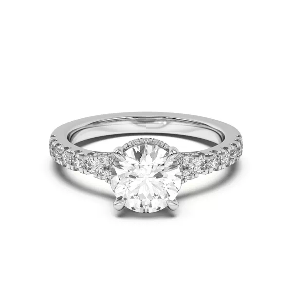Orbit Halo Split Pavé Engagement Ring