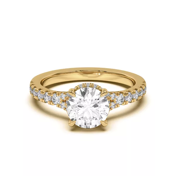 Orbit Halo Split Pavé Engagement Ring