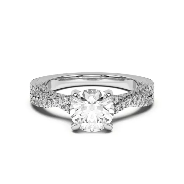Cambridge Crossing Pavé Diamond Engagement Ring
