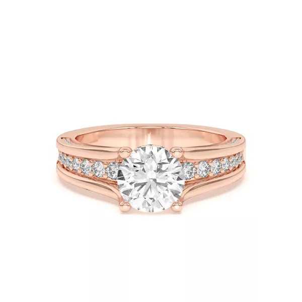 Vesara Pavé Split Band Engagement Ring