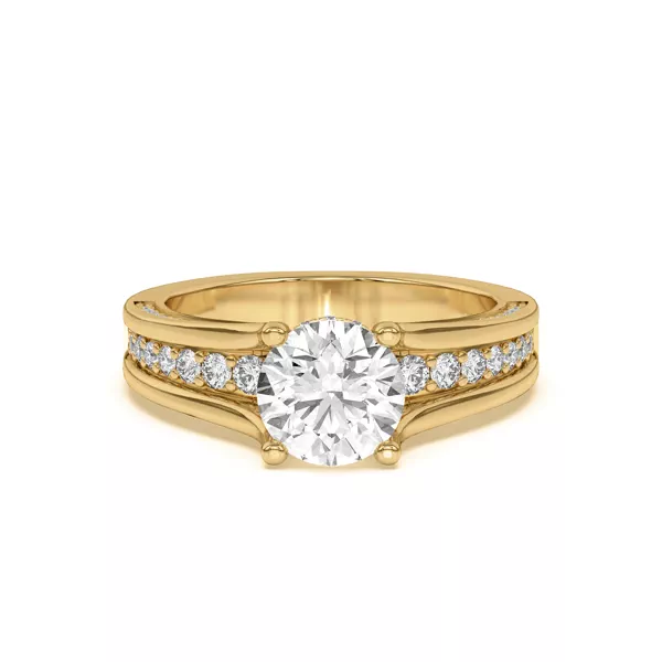 Vesara Pavé Split Band Engagement Ring