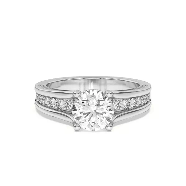 Vesara Pavé Split Band Engagement Ring