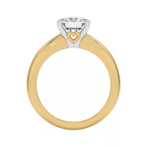 Golden Heart Engagement Ring