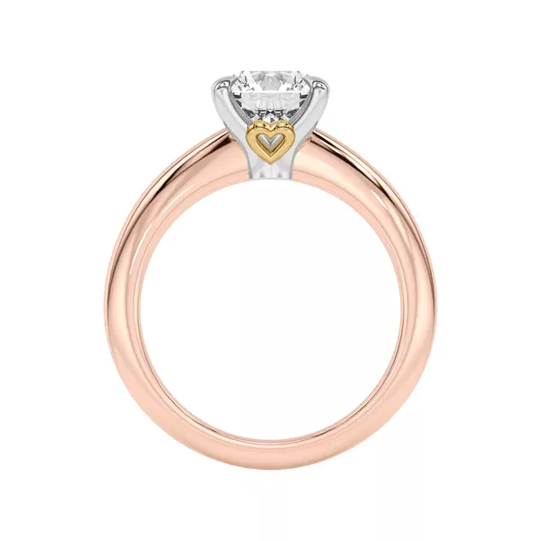 Golden Heart Petite Engagement Ring
