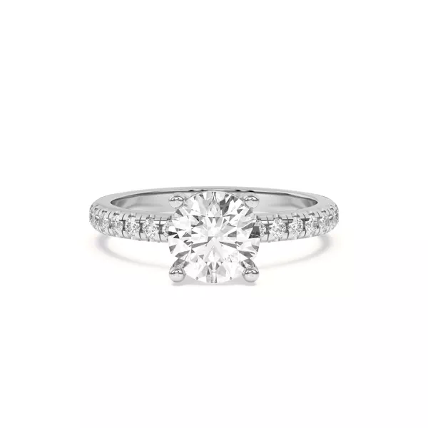 Betsy Classic Lab Pavé Engagement Ring
