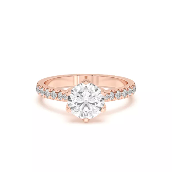 Marigold Grand Tulip Inspired 6 Prong Lab Engagement Ring