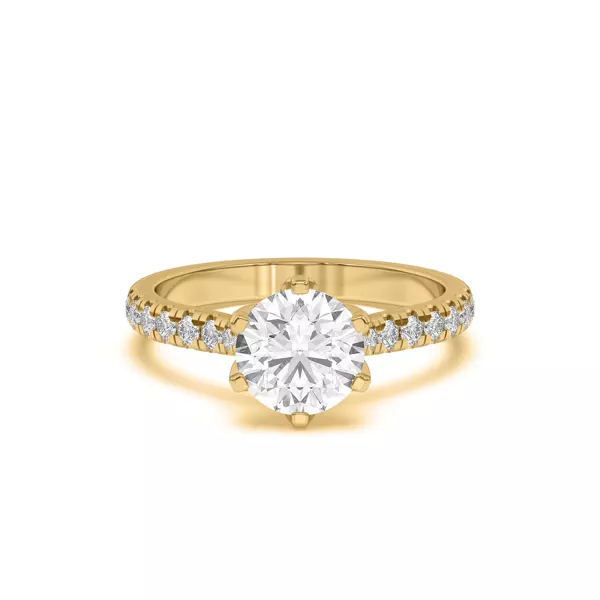 Marigold Grand Tulip-Inspired 6 Prong Lab Ring