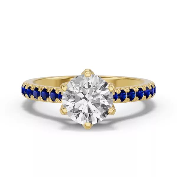 Marigold Grand Tulip Inspired Sapphire Engagement Ring