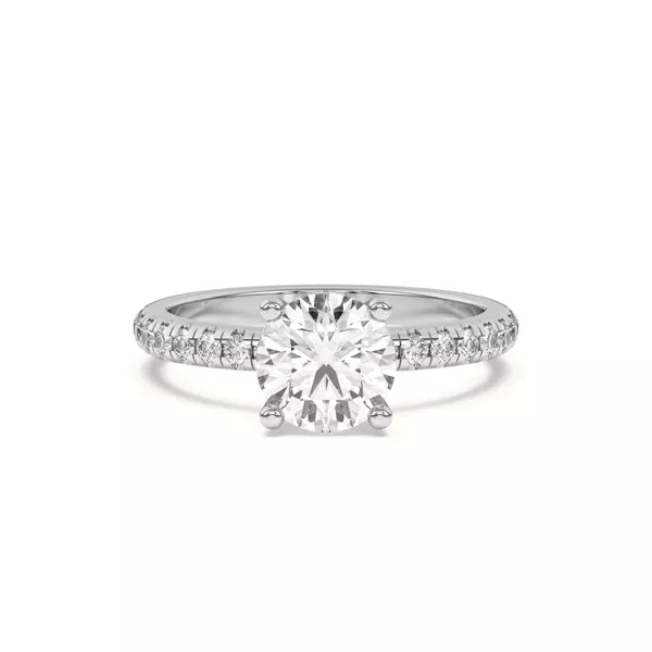 Marie Grand Hidden Halo Lab Pavé Engagement Ring