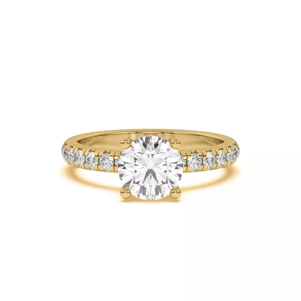 Marie Majestic Hidden Halo Lab Pavé Engagement Ring