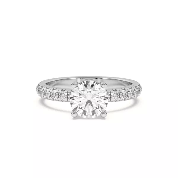 Marie Majestic Hidden Halo Lab Pavé Engagement Ring