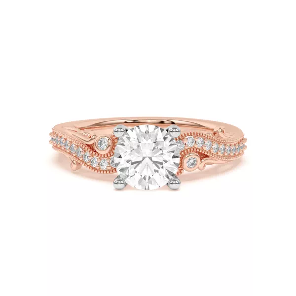 Oasis Filigree Pavé Engagement Ring