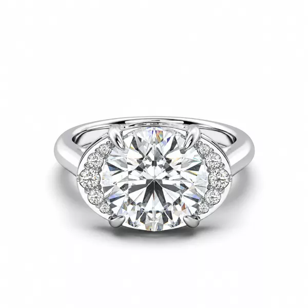 Setting Belloc Graduated Side Halo Lab Diamond