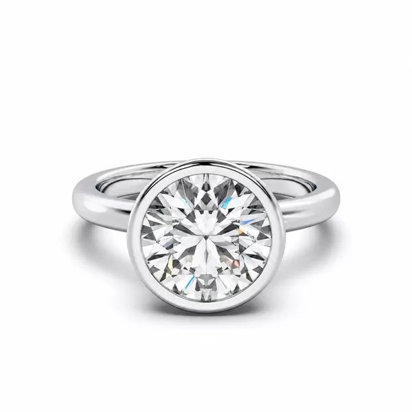 Setting Lucera Bezel Hidden Halo Lab Diamond