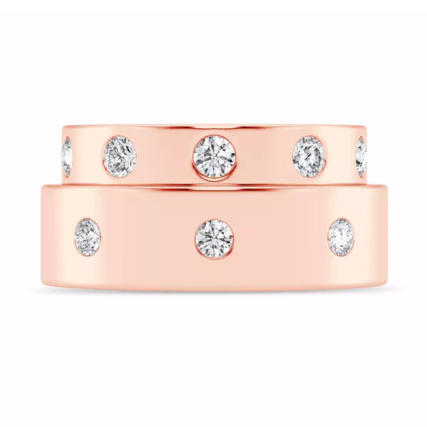Flush Set Round Diamond Band