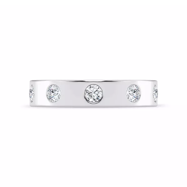 Flush Set Round Diamond Band