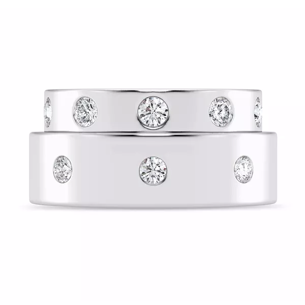 Flush Set Round Lab Diamond Band