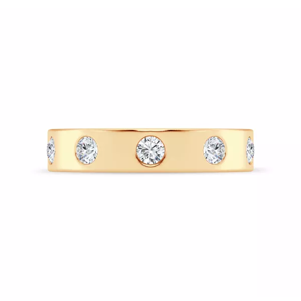 Flush Set Round Lab Diamond Band