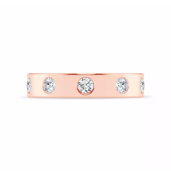 Flush Set Round Lab Diamond Band