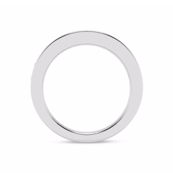 Flush Set Emerald-Cut Lab Diamond Band