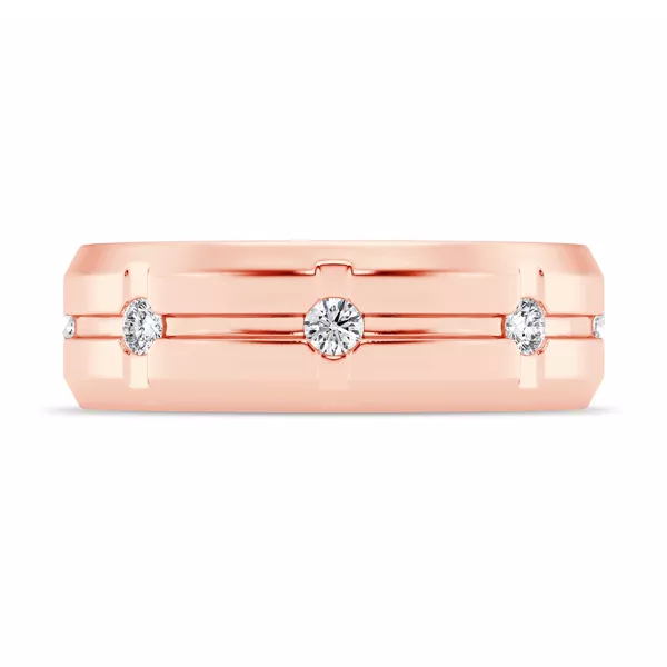 Grooved Lab Diamond Eternity Band (7mm)