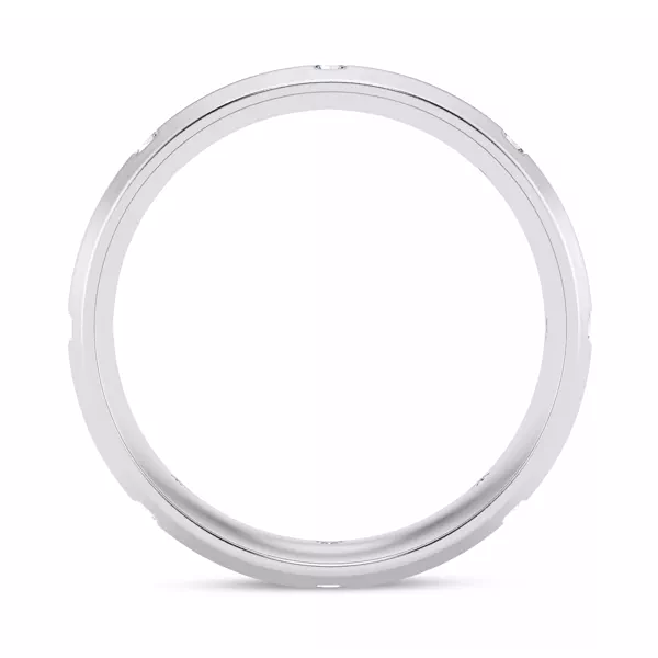 Grooved Lab Diamond Eternity Band (7mm)