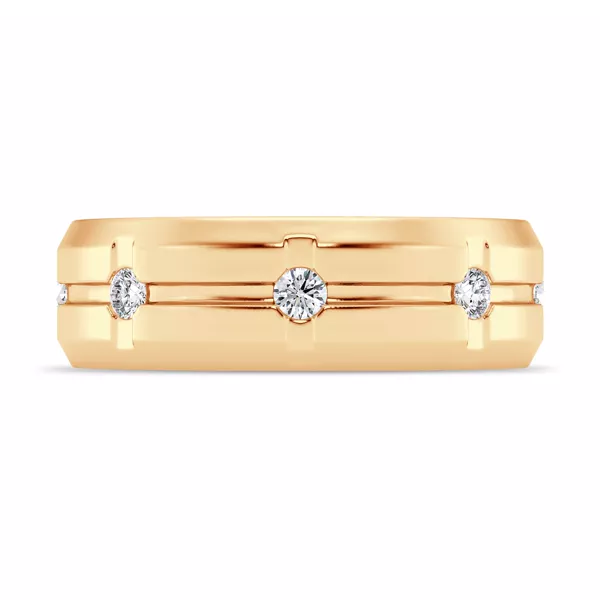 Grooved Lab Diamond Eternity Band (7mm)