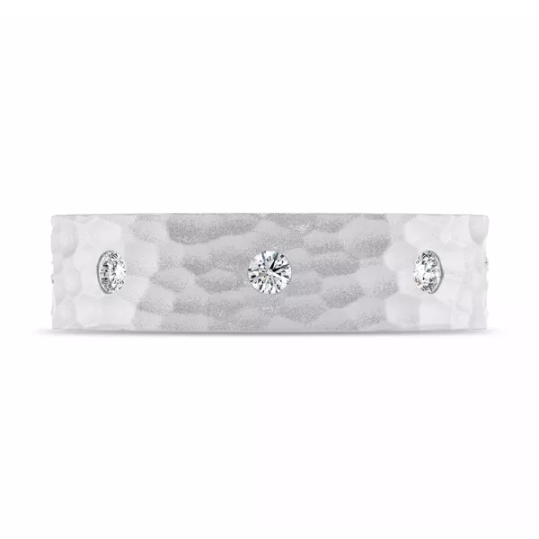 Hammered Diamond Lab Eternity Band (6mm)
