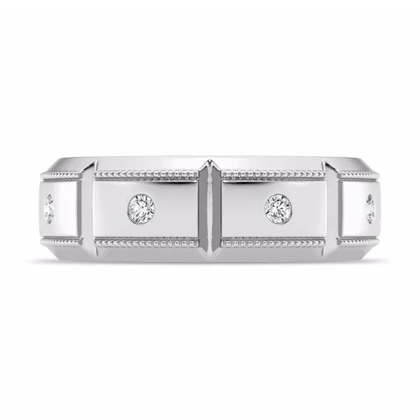 Milgrain Brick Lab Diamond Eternity Band (6.8mm)