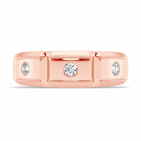 Milgrain Brick Lab Diamond Band (7.00mm)