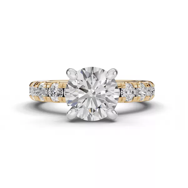 Signature Hearts & Arrows Hidden Halo Pavé Lab Engagement Ring (1.00ct. tw.)