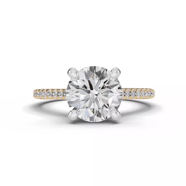 Signature Hearts & Arrows Classic Pavé Cathedral Lab Ring (.15ct. tw.)