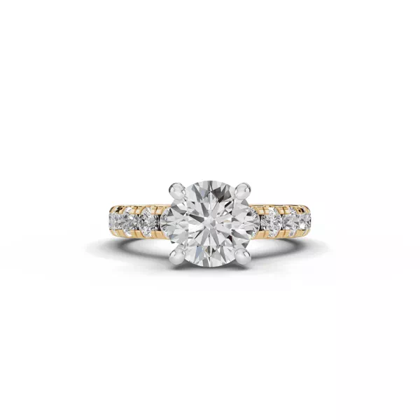Tradition Pavé Lab Cathedral Engagement Ring (.90ct. tw.)
