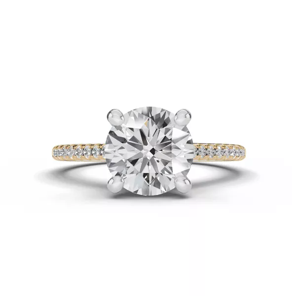 Tradition Hidden Halo Cathedral Pavé Lab Engagement Ring (1/4ct. tw.)